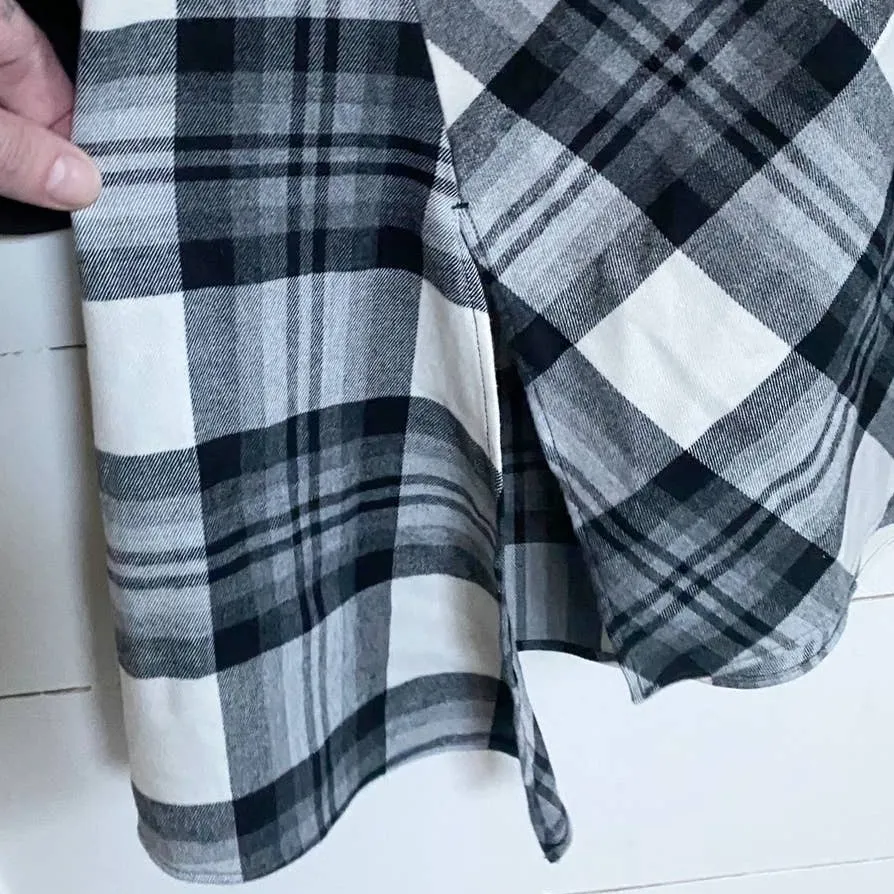 Carlisle Per Se Plaid Asymmetrical Zip‎ Up Pullover Top SZ 4 - Image 6