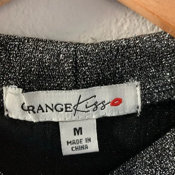 ORANGE KISS Gray Sequence‎ Glittering Long Sleeve Top - Image 3