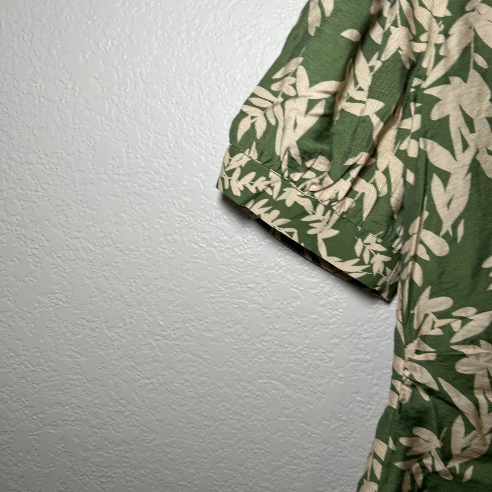 Ba&sh Tais Botanical Print Mini Dress green Women's 8 resort Tropical summer - Image 4