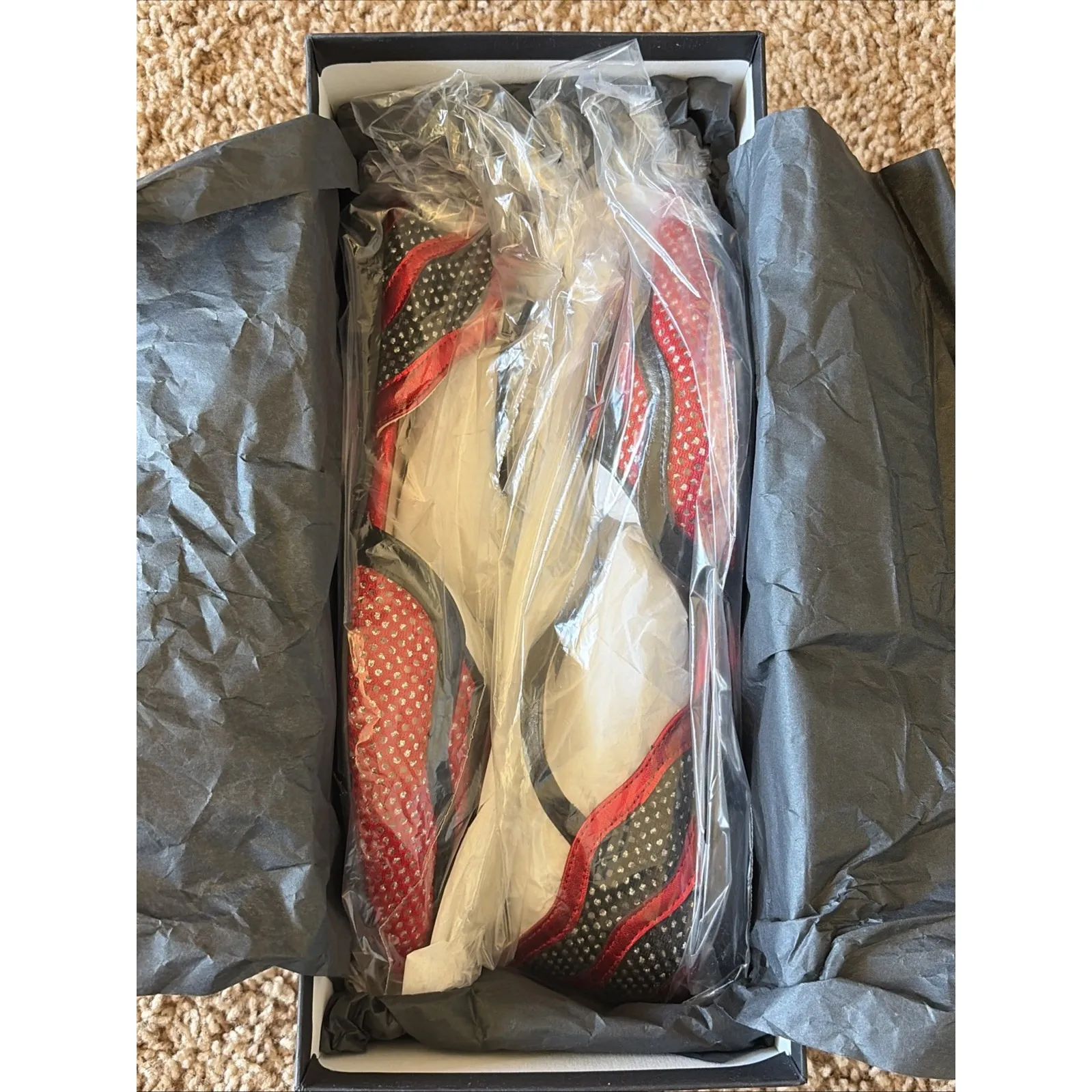 Dream Walkers Kusama Red/Black Leather Flats Handmade Shoes Womens 37 NEW IN BOX Red Size 6.5 - Image 12