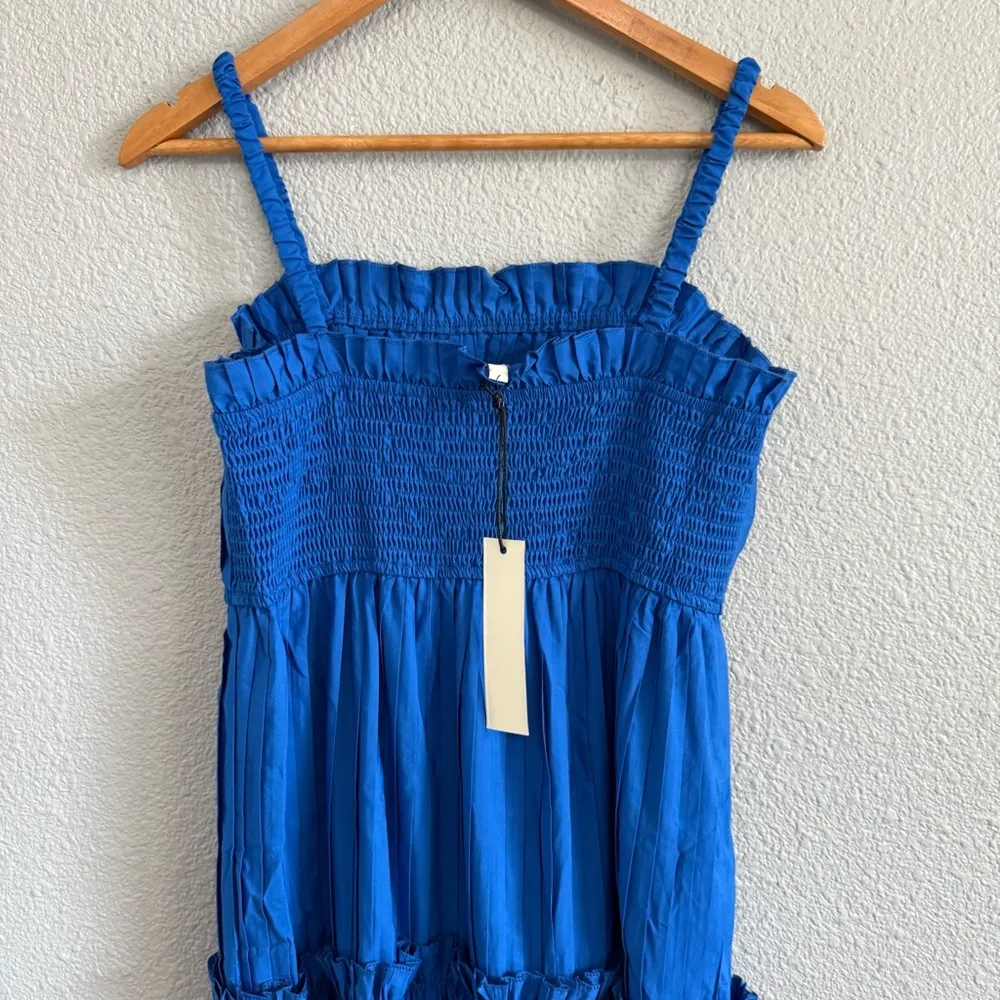 PINCH Pleated Dress NWT Size‎ Large Blue - Image 5