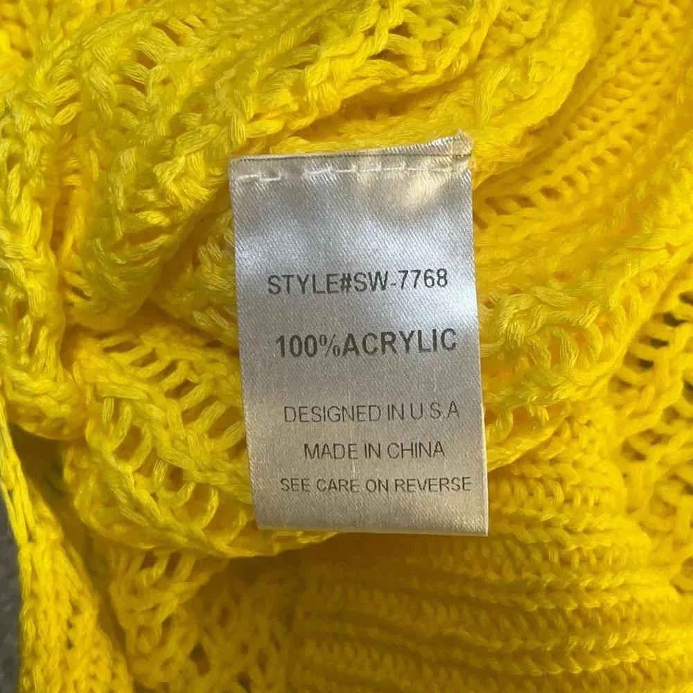 NWT Uniq loose knit sweater size M/L Yellow Size M - Image 3