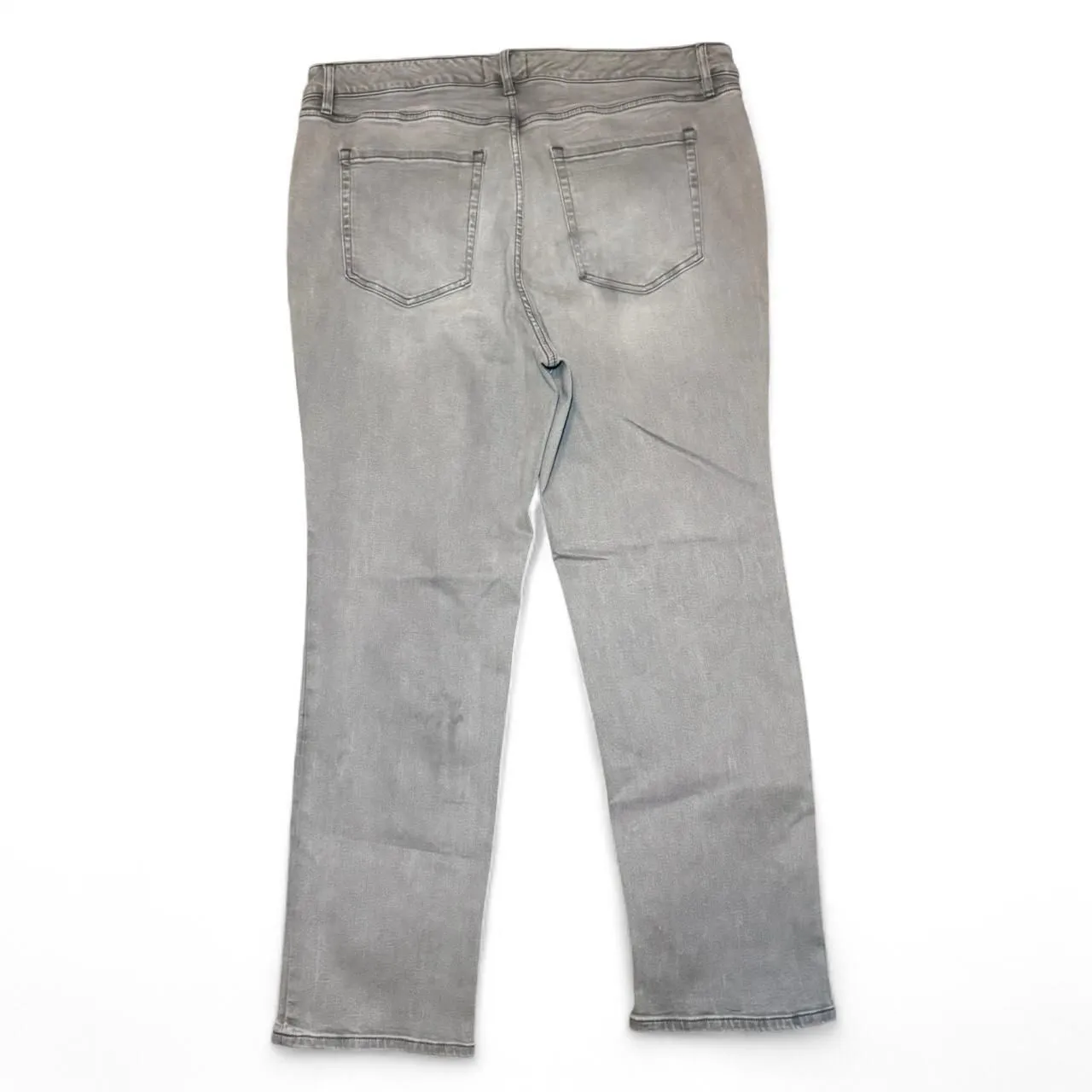 Lane Bryant Women’s 20 Signature Fit Mid-Rise Straight Gray Jeans Flex Magic Wai - Image 2