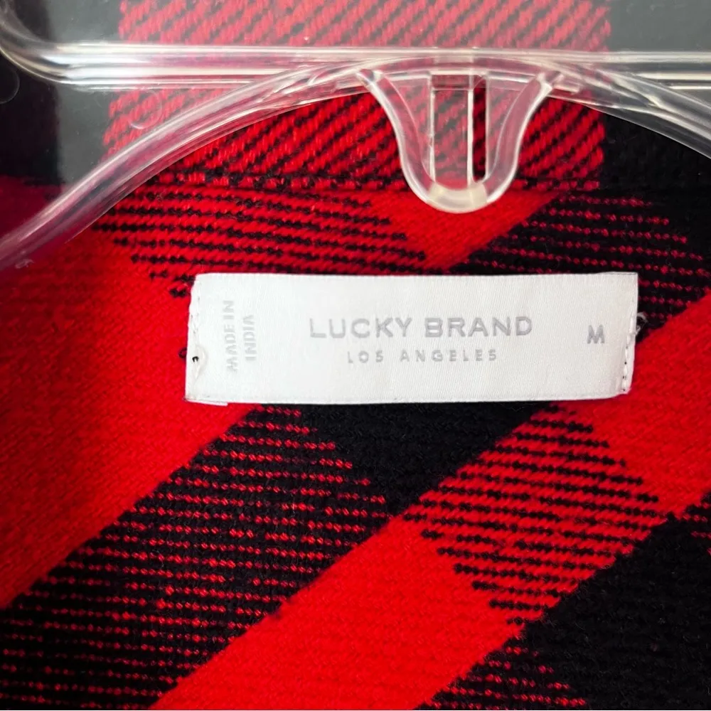 Lucky Brand Red & Black Buffalo Plaid Jacket M - Image 2