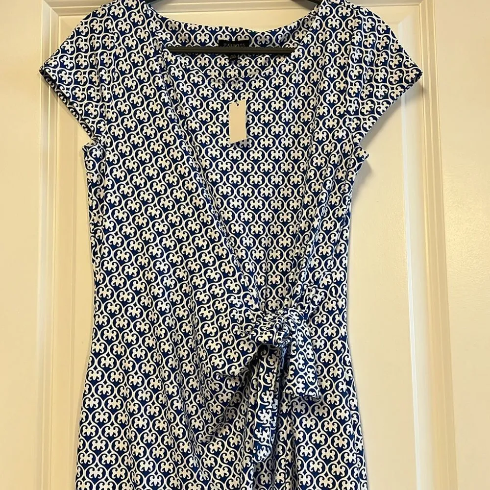 NWT Talbots Midi Side Tie Dress with Cap Sleeves - Image 5