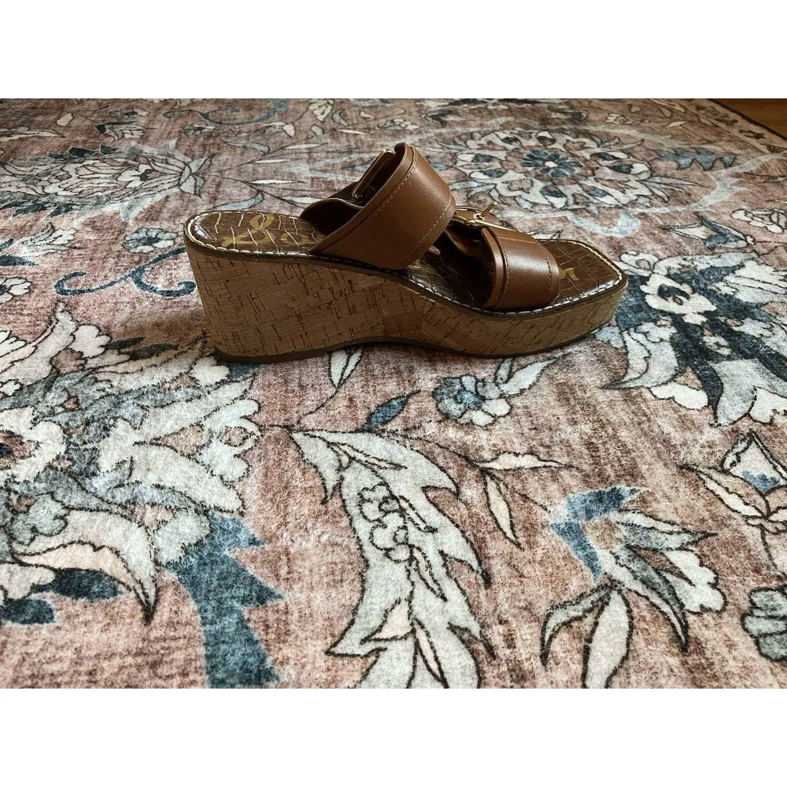 Sam Edelman Womens Slip On Buckle Platform Platform Sandals Size 9 GUC - Image 7