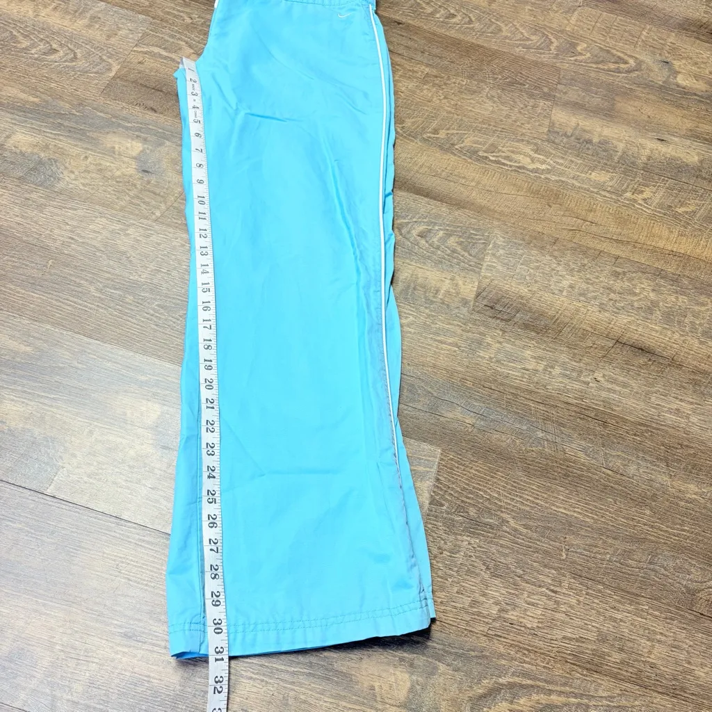 Vintage Y2K Nike Track Pants Women Large Blue White Side Stripe Gray Tag - Image 9
