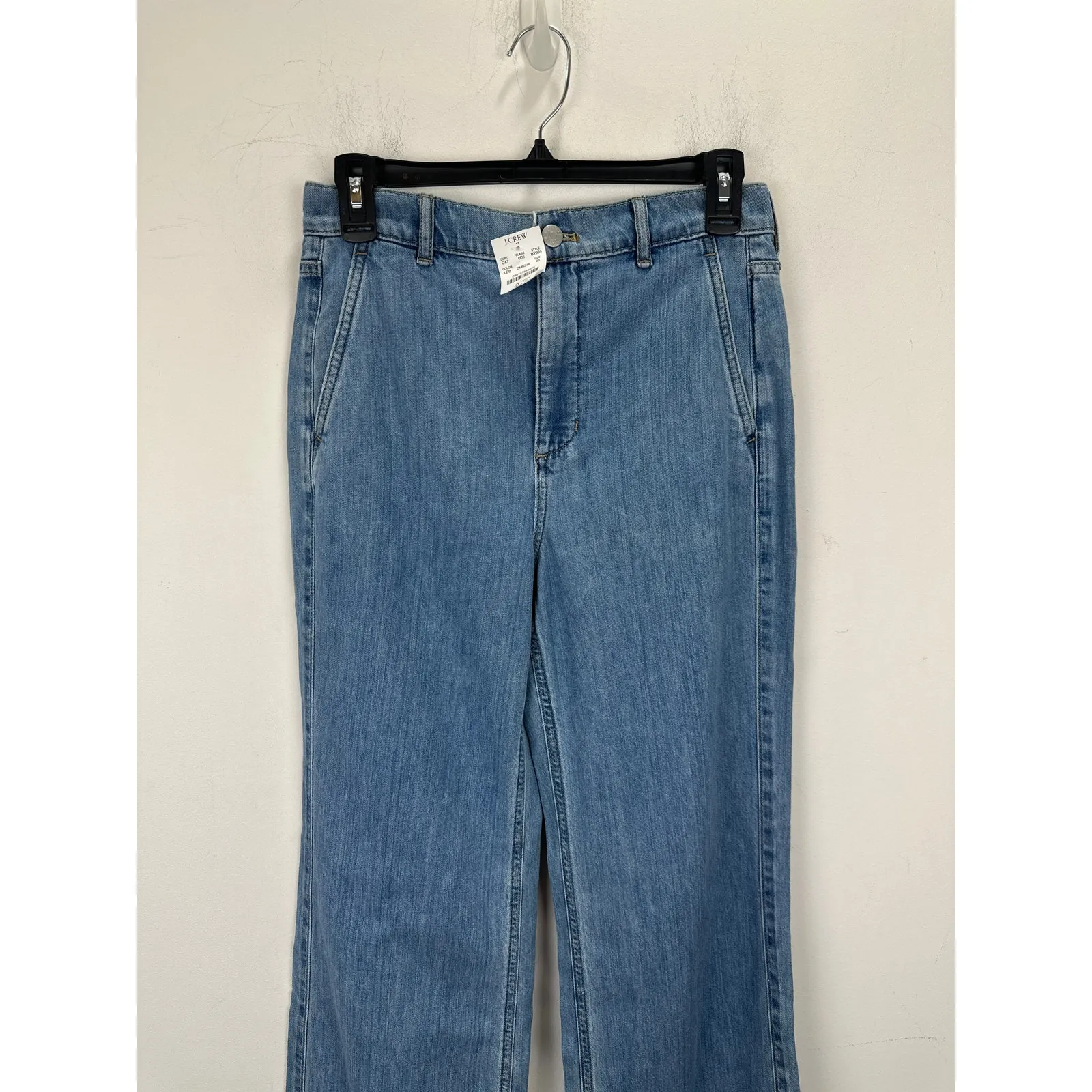 J.Crew Drapey Denim Trouser Jean Light Denim Blue Wash Womens US 25 NWT - Image 5