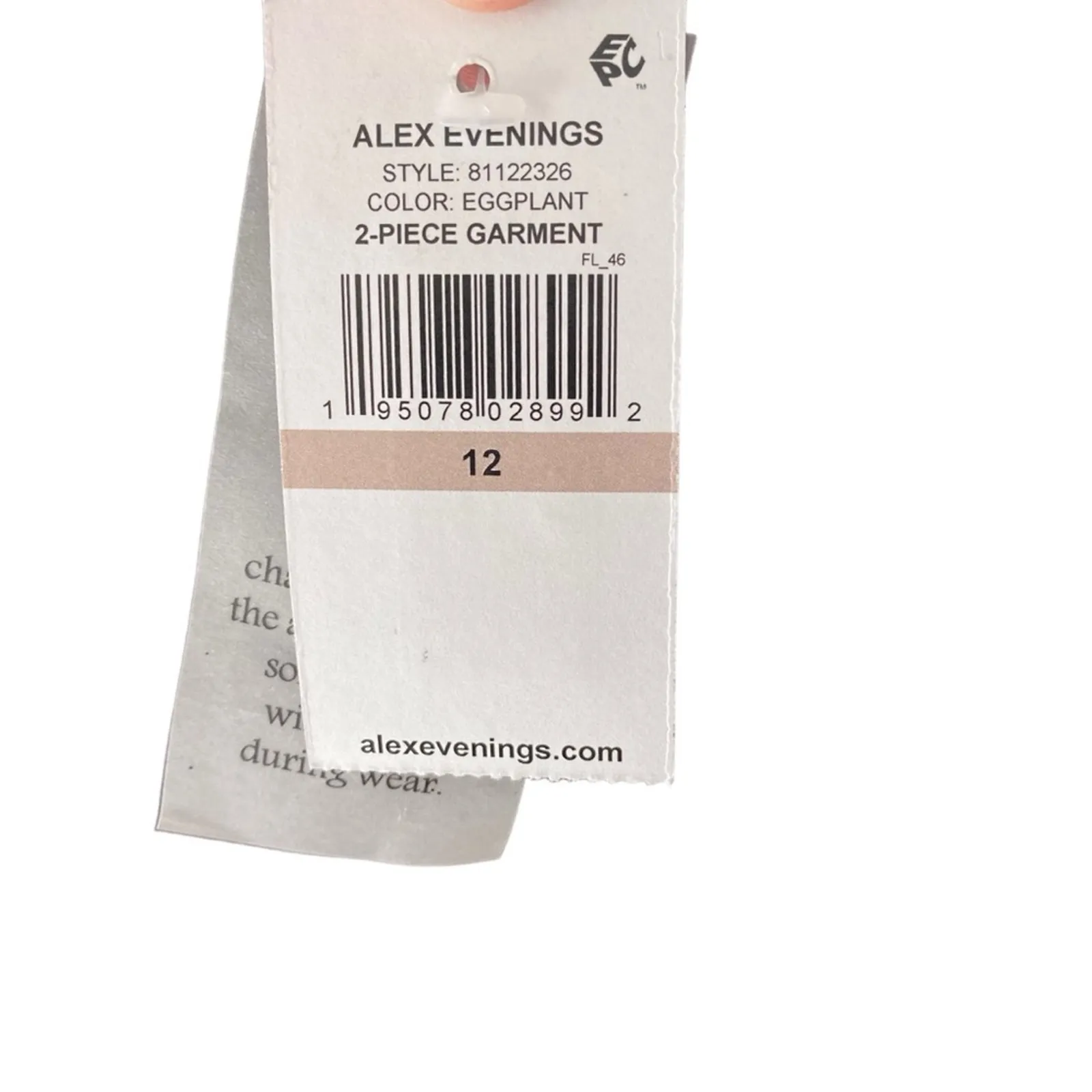 Alex Evenings Two Piece Formal Lace Set Eggplant Purple NWTs size 12 - Image 8