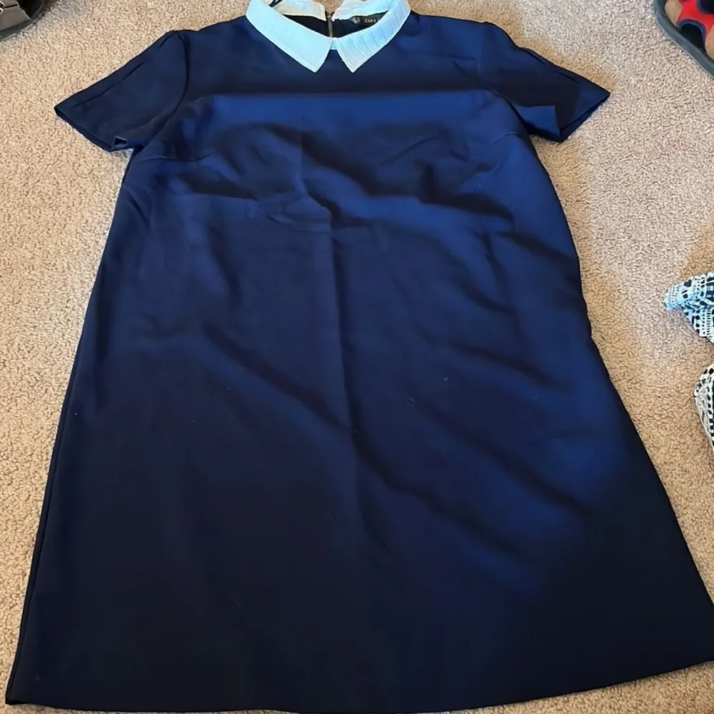 Zara navy dress M - Image 3