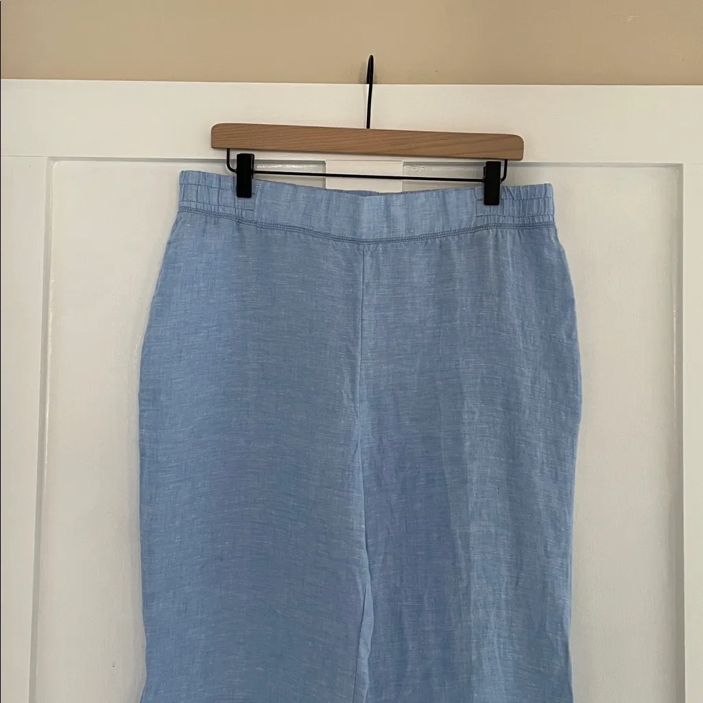 LILLY PULITZER 31" Deri Lagoon Linen Palazzo Pant in Beckon Blue Size L - Image 7