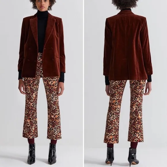 AG The Jodi Crop Untamed Camo Cognac Leopard - Image 2