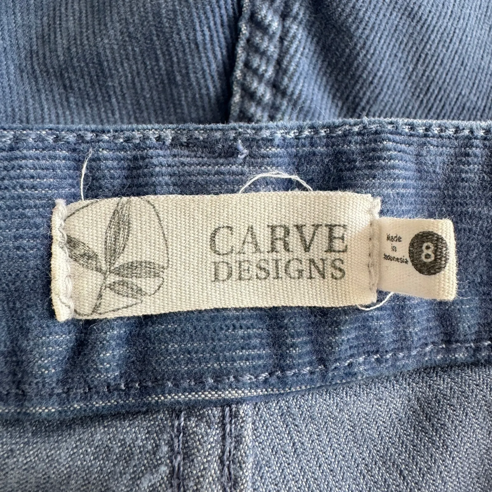 Carve Designs SZ 8 Oahu Corduroy Shorts Stretch Zip-Fly Mid-Rise Frayed Pockets - Image 5
