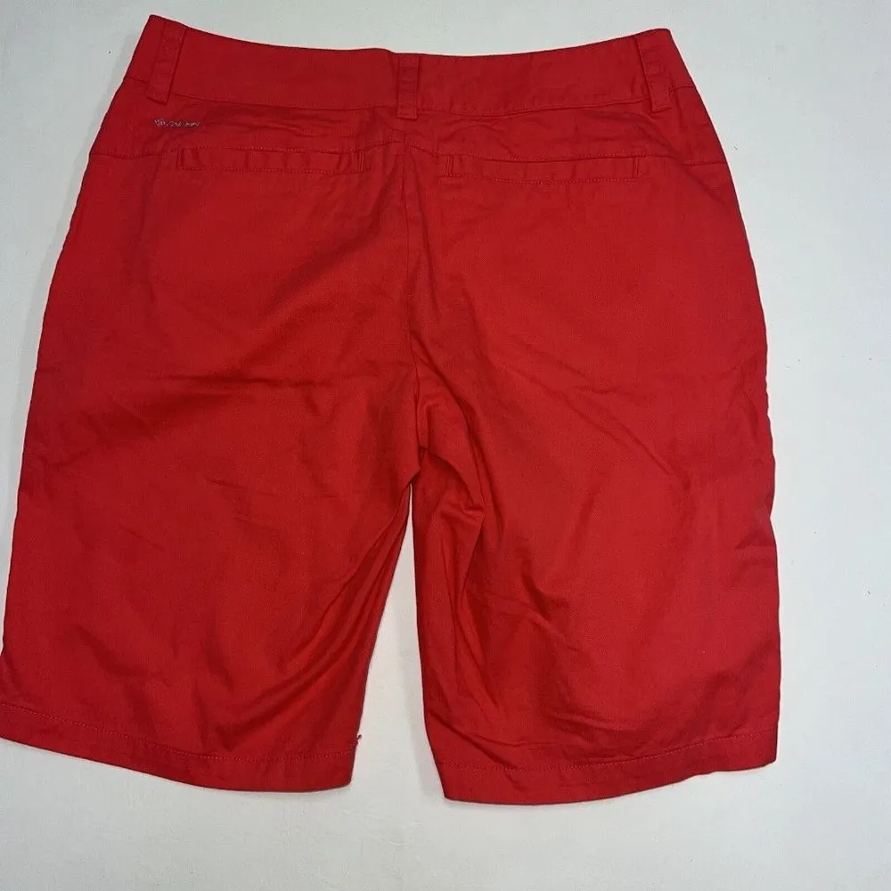 Columbia Womens Chino Shorts Size 6 Coral Casual Walking Hiking Cotton - Image 4