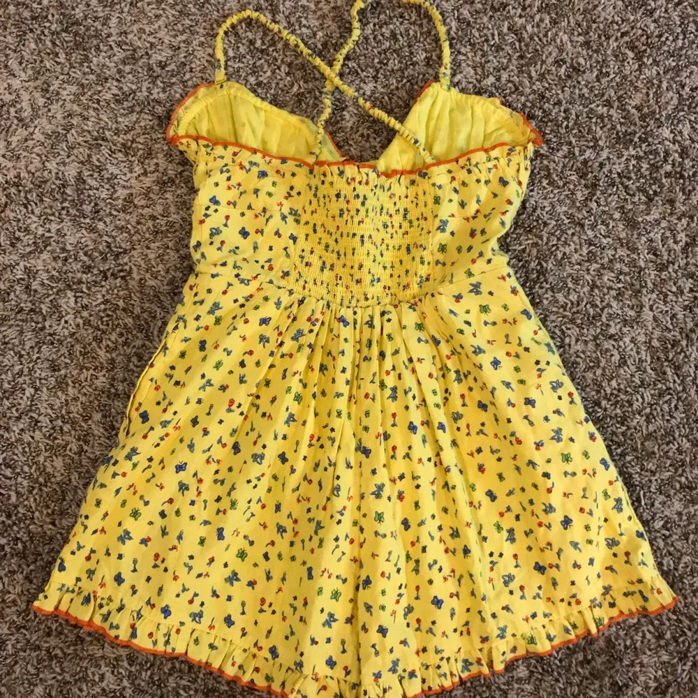 Urban Outfitters floral butterfly print ruffle detail mini romper - Image 11