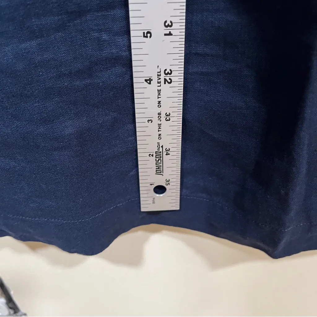 NWT NWT J. McLaughlin Weezie Navy 100% Linen Sheath Dress size XS 1647 - Image 8