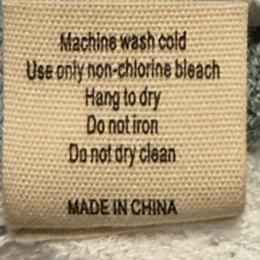 Top Notch Boutique Button Front Pullover Sweater White Sage Green Stripes Medium - Image 8