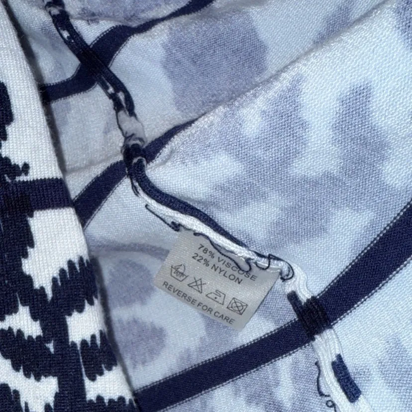 $188 Belldini Navy White Rhinestone Cardigan and tank matching set Size XL Blue - Image 7