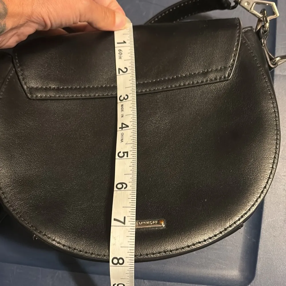 Rebecca Minkoff Astor saddle bag crossbody leather black - Image 12