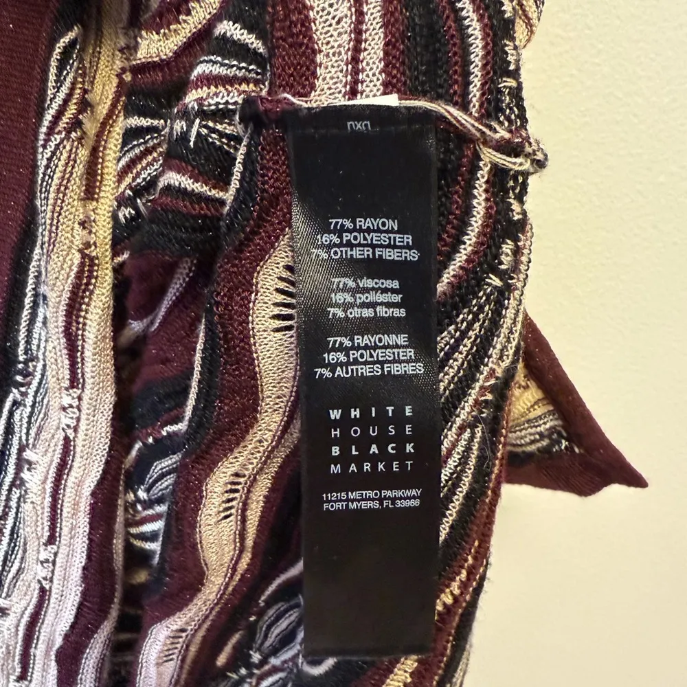 White House Black Market Multicolor Striped Sweater Tunic Women’s Size Medium - Image 9