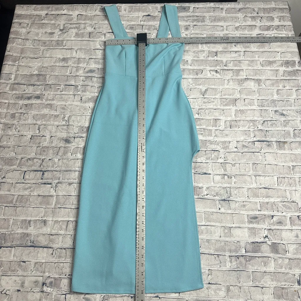 EUC Abercrombie & Fitch Wide Strap Slim Midi Blue Dress Size Small - Image 16
