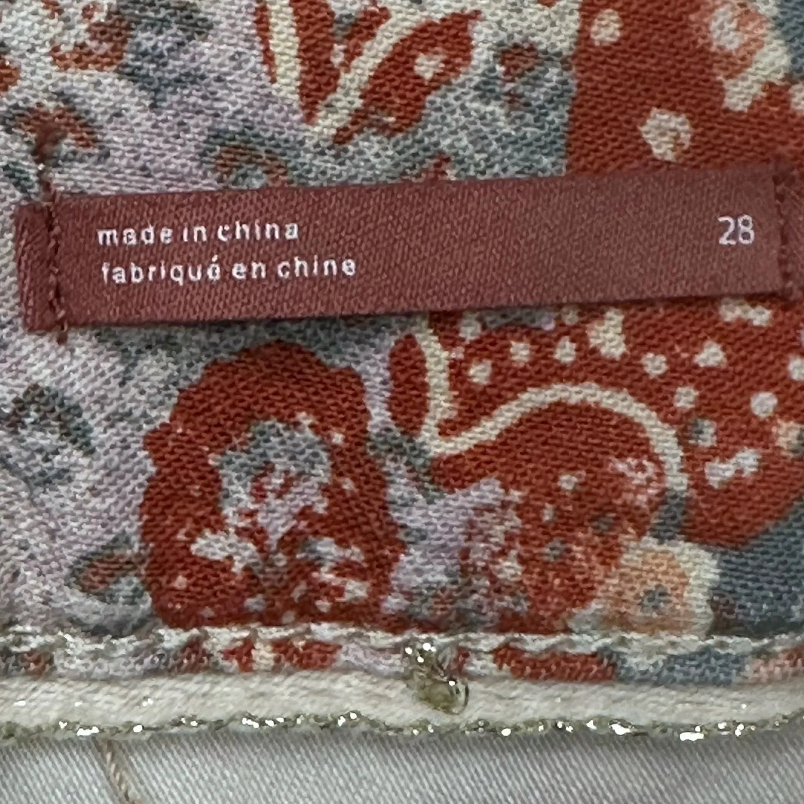 Pilcro Anthropologie Low-Rise The Wanderer Paisley Floral Print Shorts Womens 28 - Image 7