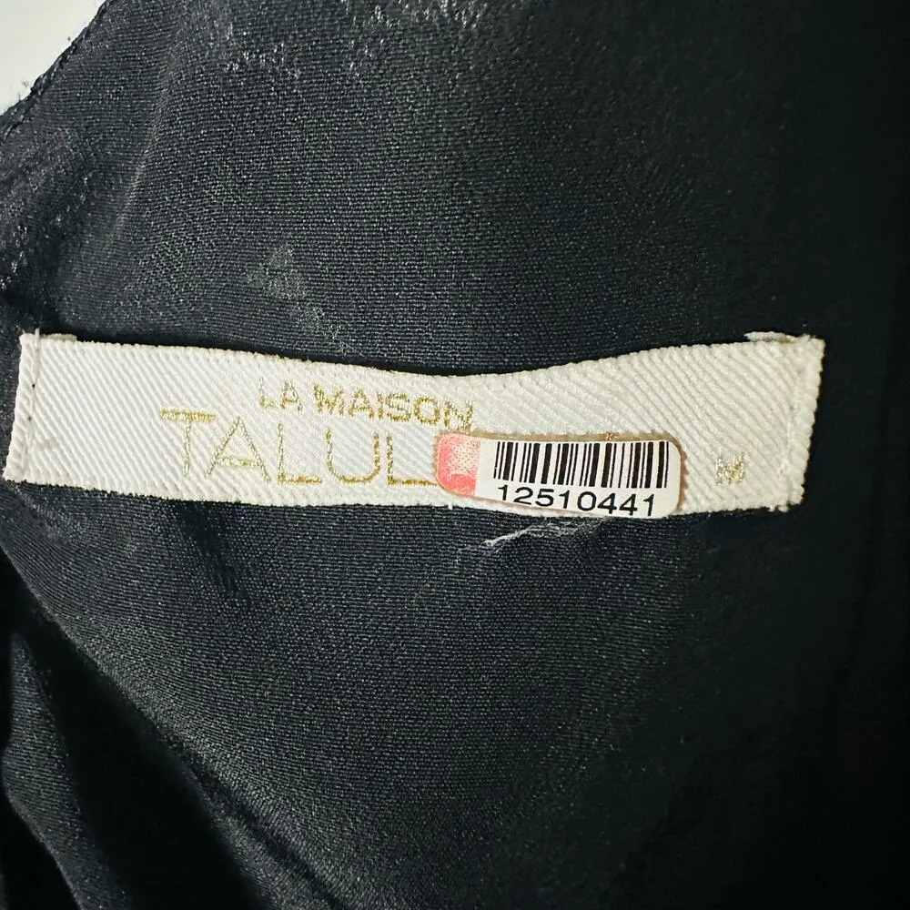 TALULAH La Maison Closer To You Black Lace Sleeveless V-Neck Midi Dress Size M - Image 8