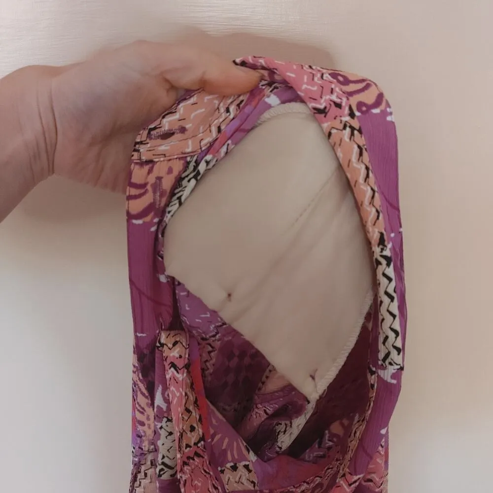 Allison Daley Size 16P Petite Button Up Purple Square Quarter Sleeve Retro - Image 7