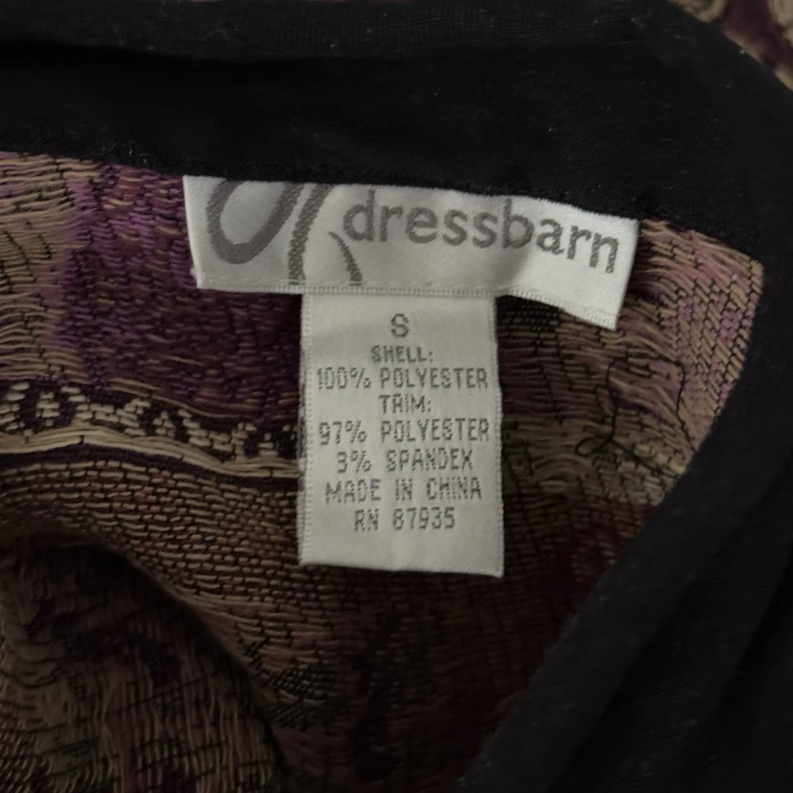 Dressbarn Blazer Womens Small Purple Tapestry Print Boho Bohemian Grandmacore‎ - Image 7