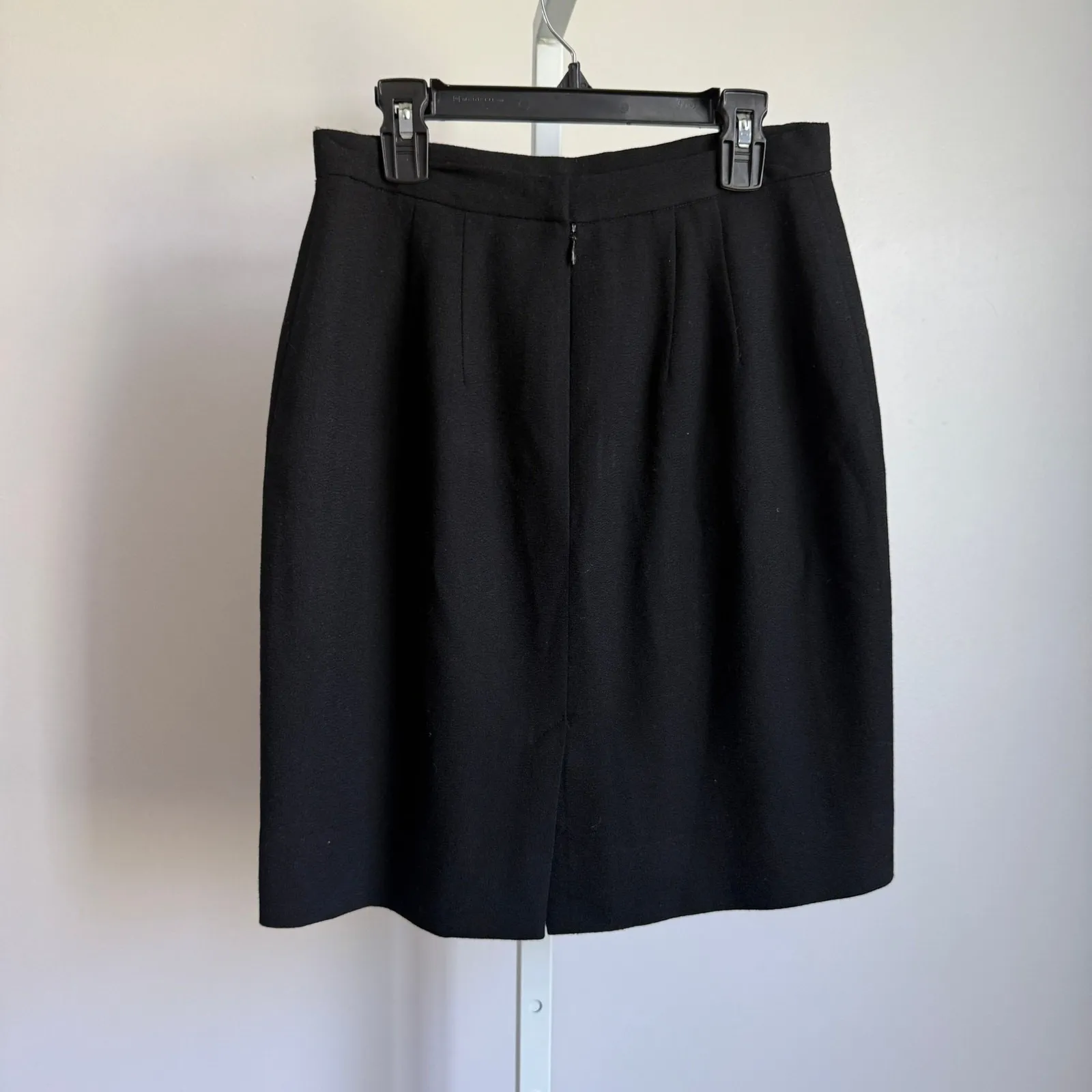 VTG Black Wool Pencil Skirt sz 4 Made in USA Business Casual Office - Image 6