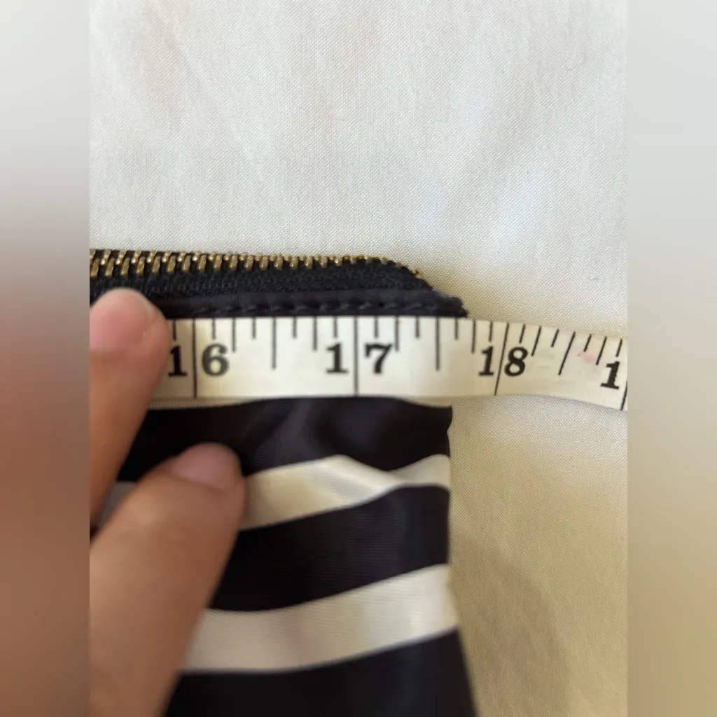 Kate Spade Black and White Striped Tote - Image 9