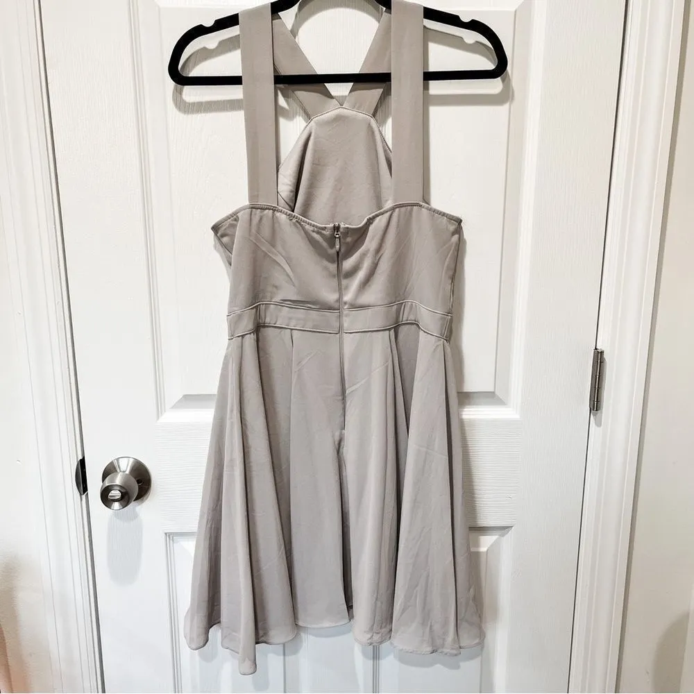 Grey Skater Dress Gray Size M - Image 10