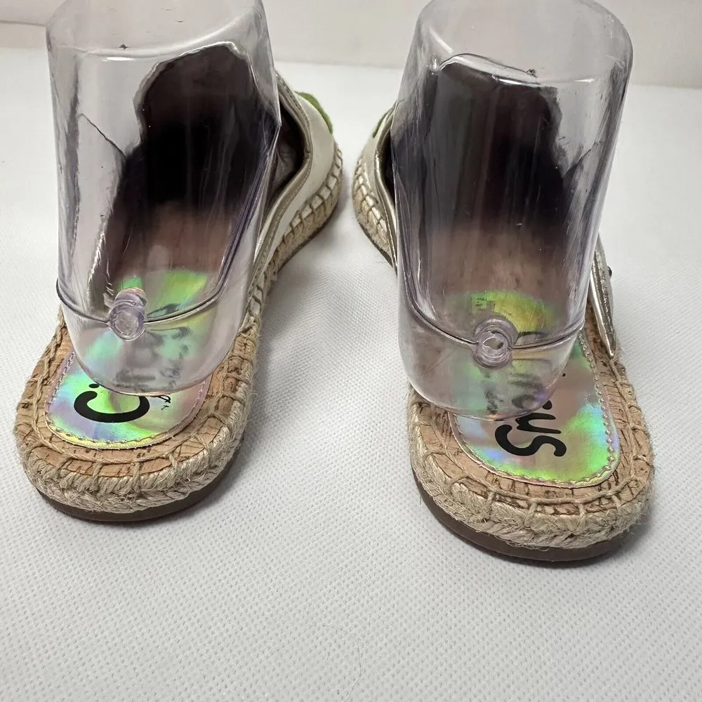 SAM EDELMAN CIrcus Leanne Textile Canvas Pineapple Palmtree Mule Slides Size 8 - Image 5