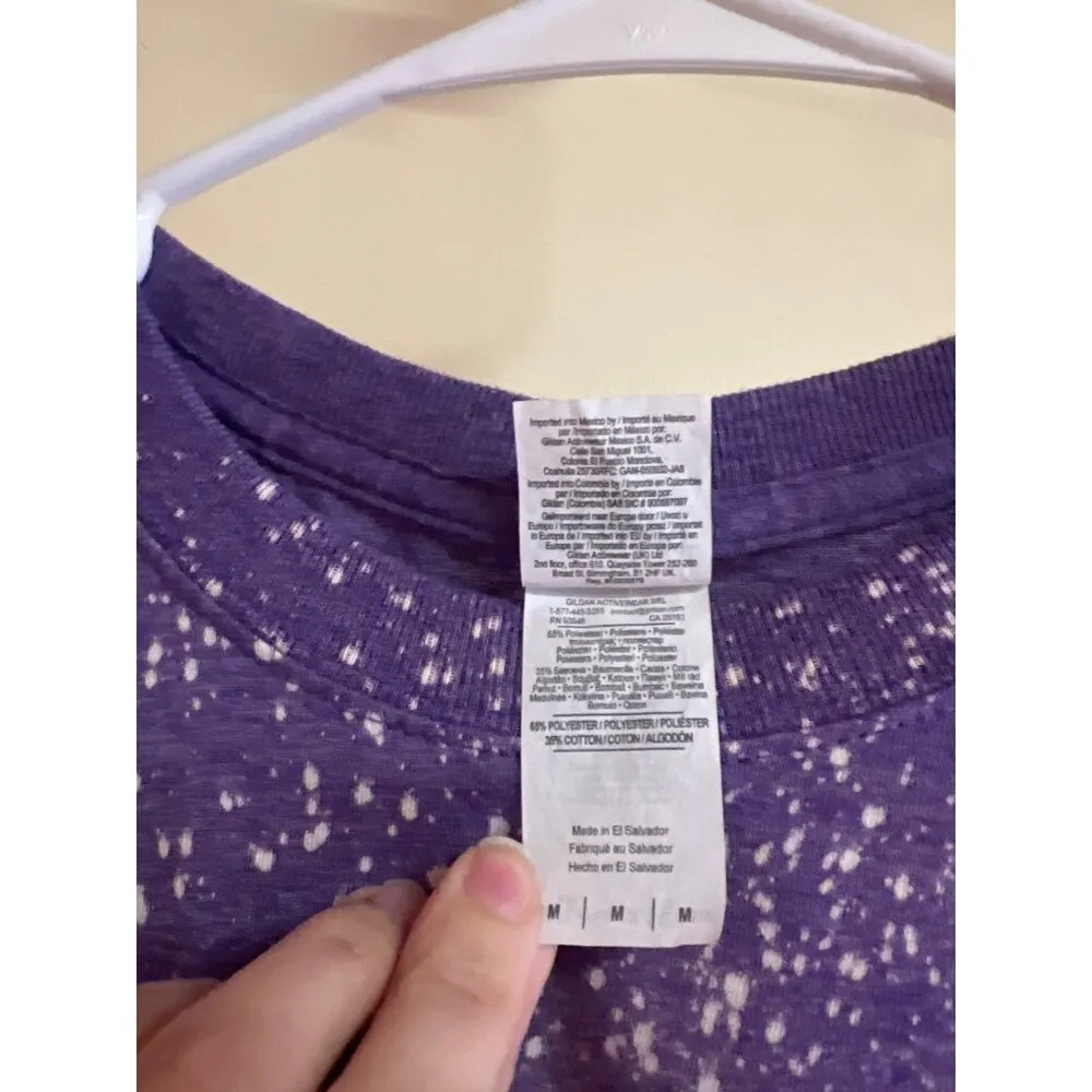 Gliden M Crew Neck Graphic Tee purple, we run this town cowboy tshirt Tee - Image 4