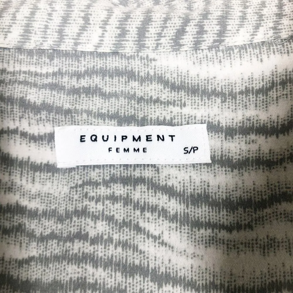 Equipment Femme Slim Signature Button Up Blouse 100% Silk Womens Size Small - Image 5