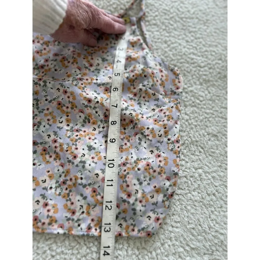 Le Lis Collection Women's Drape Front Halter Top Lilac OrangeFloral Print Size L - Image 7