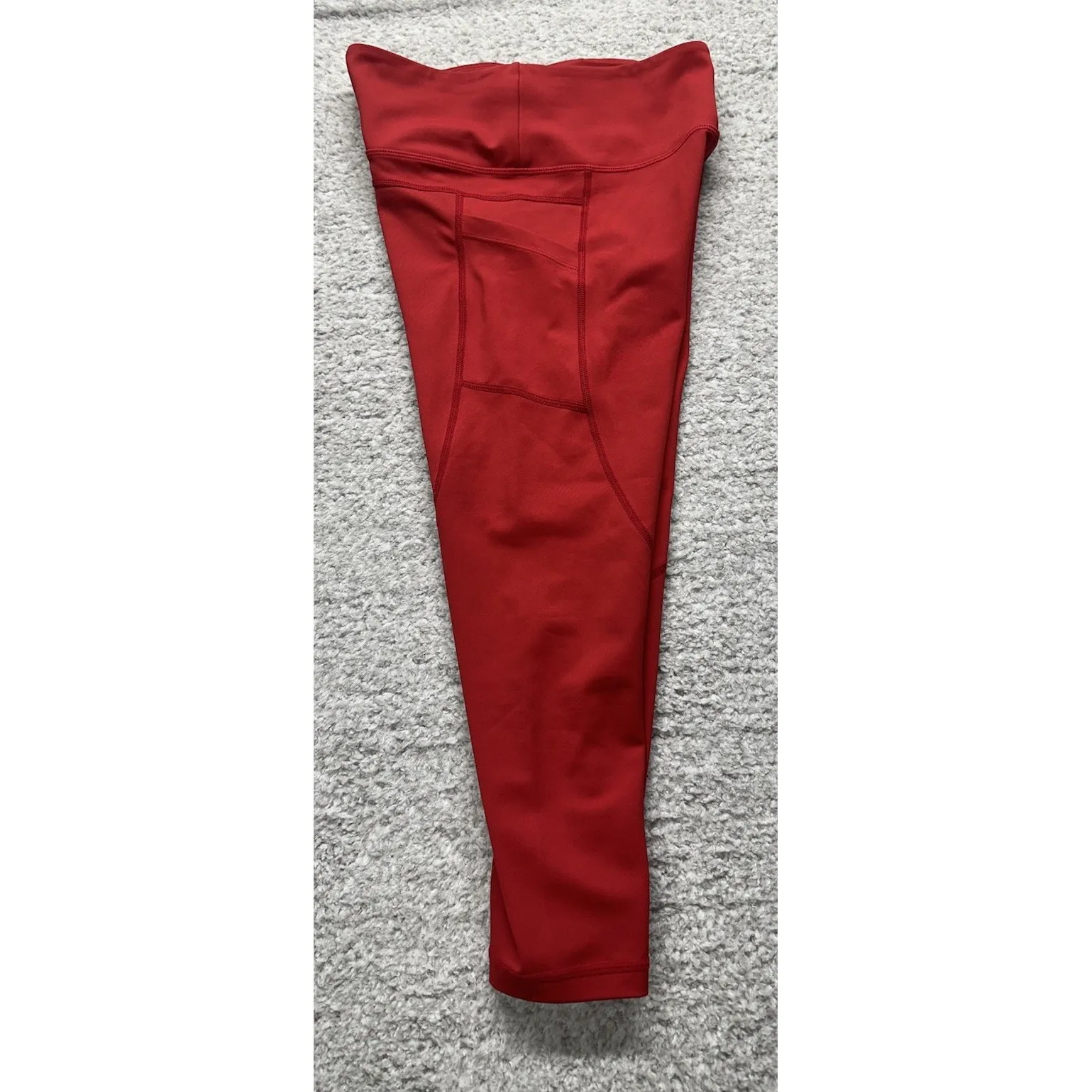 Zyia Active Red Tight Cropped Pocket Stretch Leggings‎ Yoga Athletic Size 4 - Image 5
