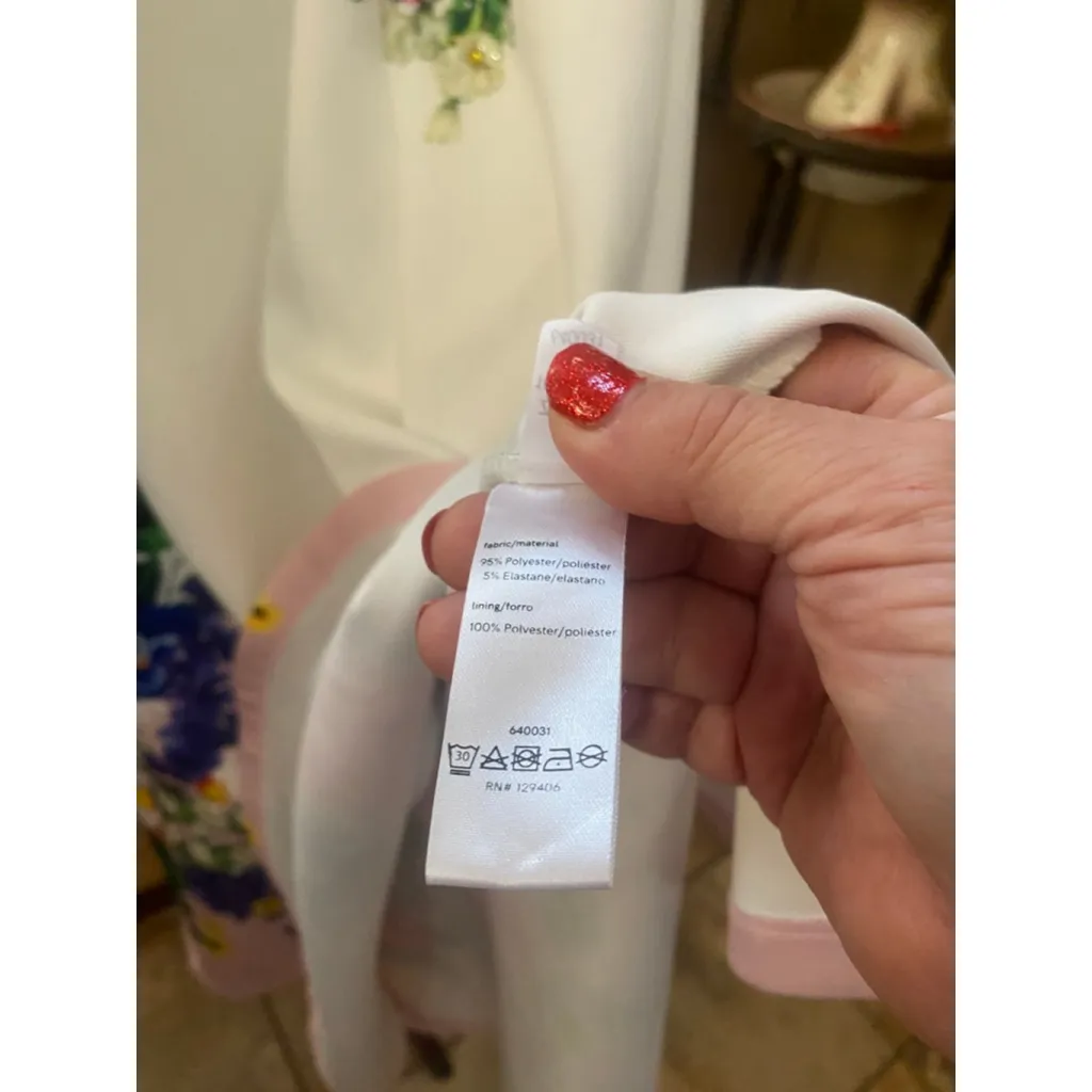 Women's VENUS White Floral Embellished Dress XL - Image 3