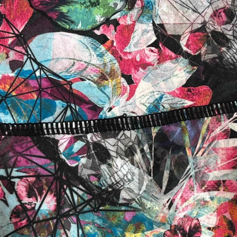 Evolution AND Creation Skull 💀Mix Prints Leggings - Image 5