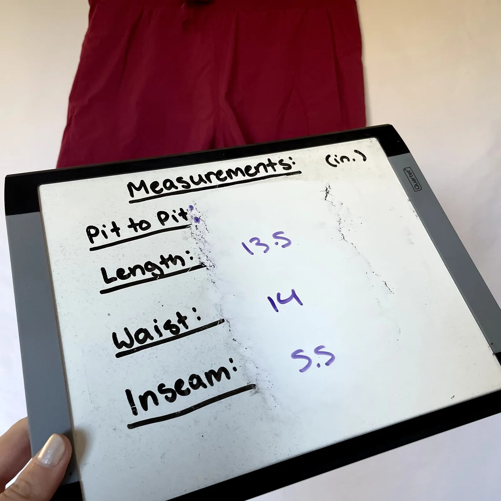 Tuff Athletics deep pink elastic waist athletic shorts pockets women's small - Image 3