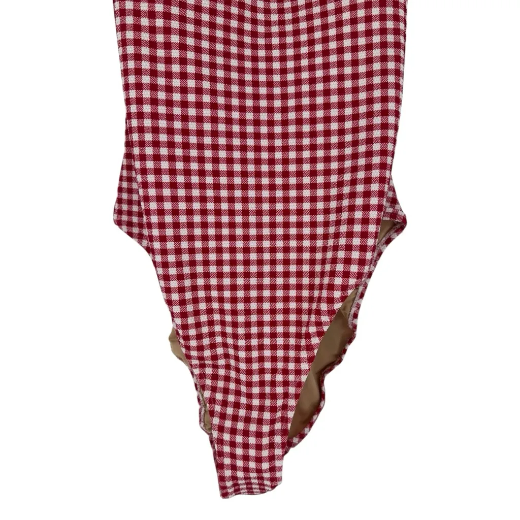 Old Navy Red Gingham One Piece Swimsuit V Neck size 2X NWT - Image 4