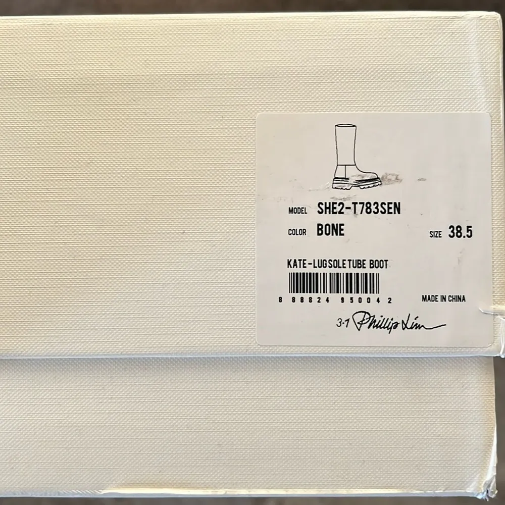 3.1 Phillip Lim Kate Tall Boots in White, Size 38.5 New in Box + Dust Bag $650 - Image 11