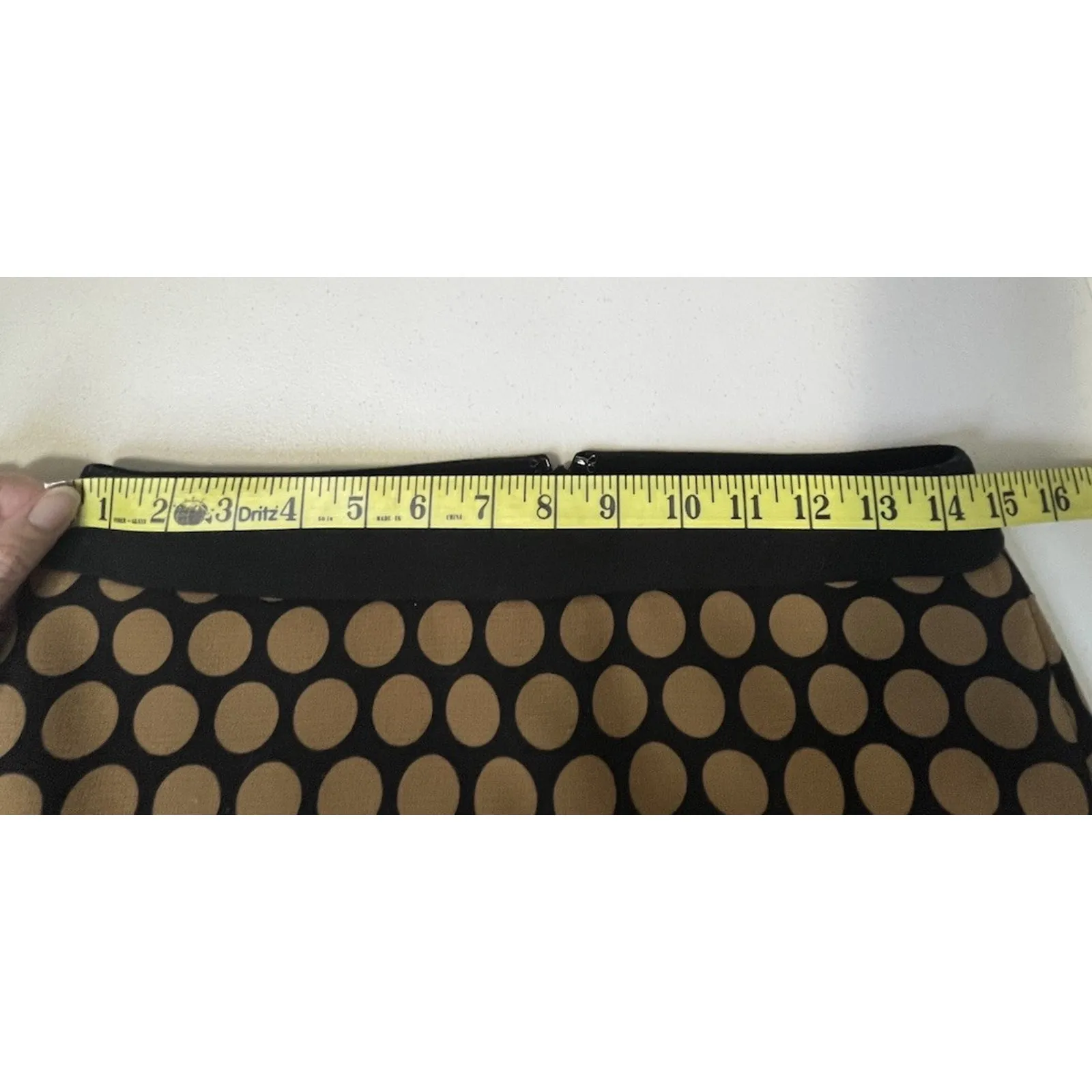 Talbots Woman’s Brown With Black Polka Dots Pencil Lined Skirt Size 4 Petite . - Image 5