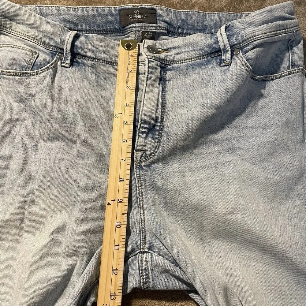 Chico’s Jeans Womens 2.5 L/XL So Slimming Cropped Light Wash Pants Straight Leg Blue Size undefined - Image 7