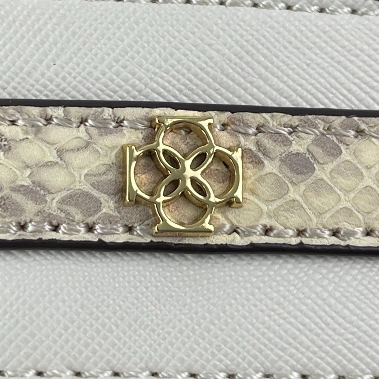 Ann Taylor Women's White Beige Chain Crossbody Wallet Clutch Purse Mini Bag OS - Image 9