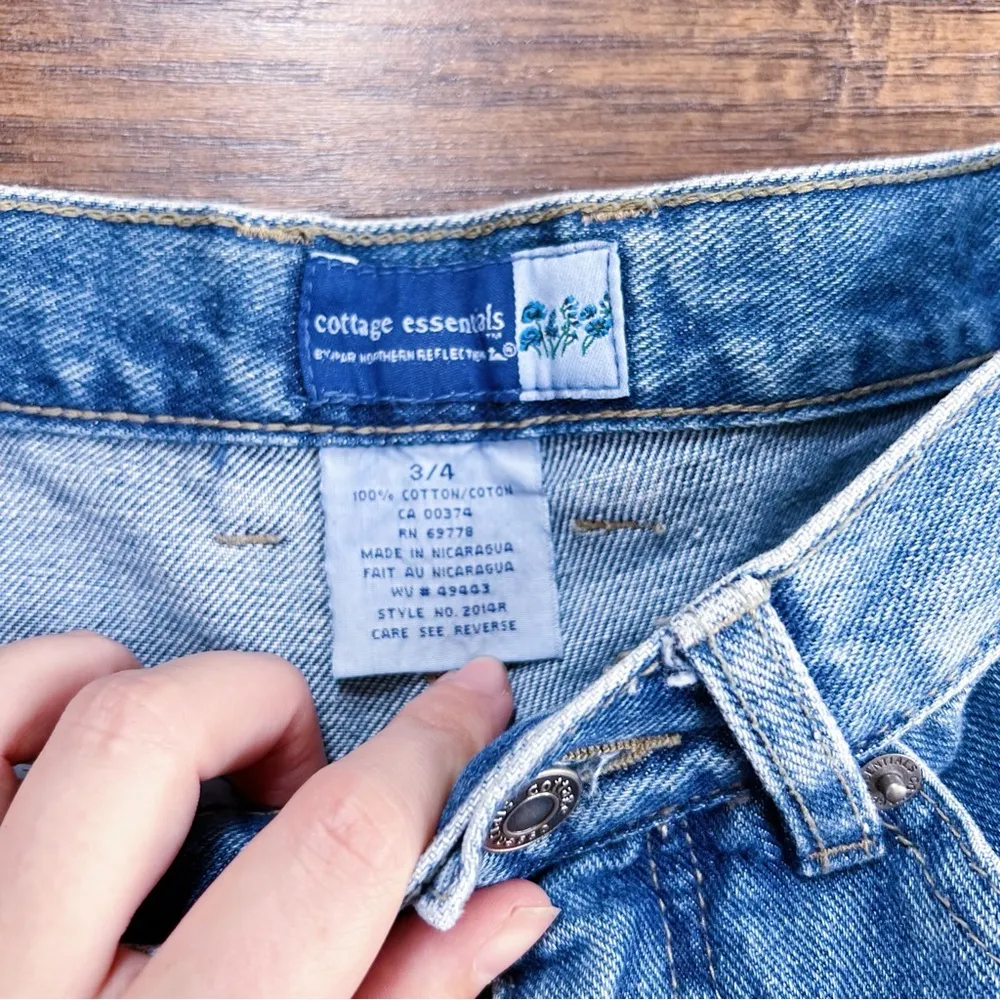 vintage • 90s deadstock mom jeans high rise slim tapered leg 100% cotton denim Size 25 - Image 5