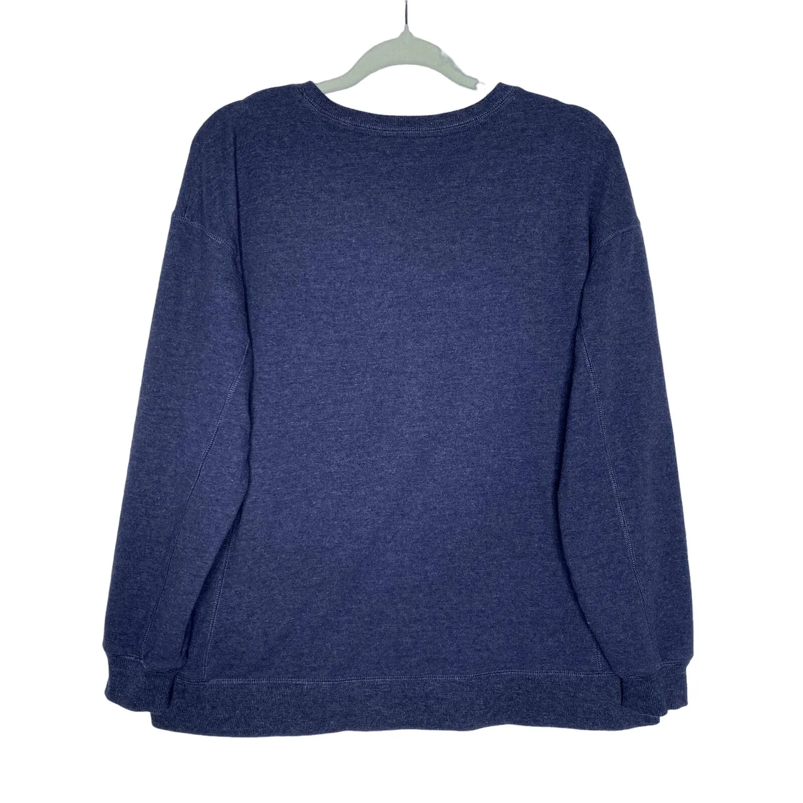 Wildfox Social Embroidered Spellout Sweatshirt Blue Size Large Loungewear Travel - Image 12