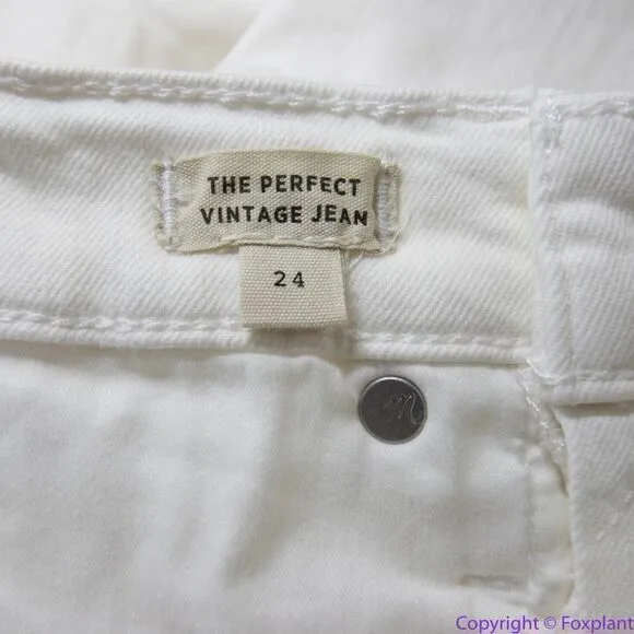 NEW Madewell The High-Rise Perfect Vintage Jean‎ in Tile White, 24 - Image 15