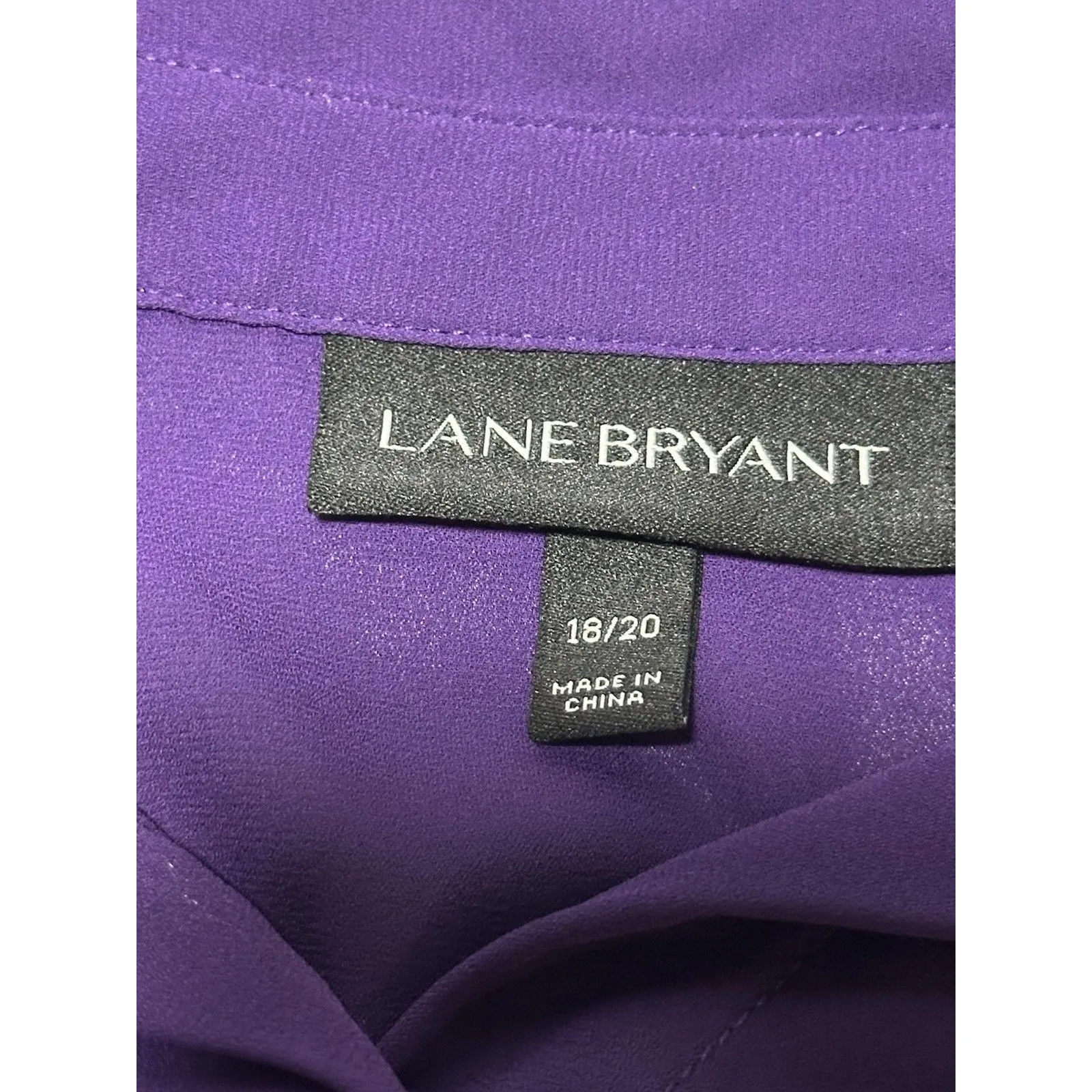 Lane Bryant Womens Purple Long Sleeve Button Up Blouse Size 18/20 - Image 5