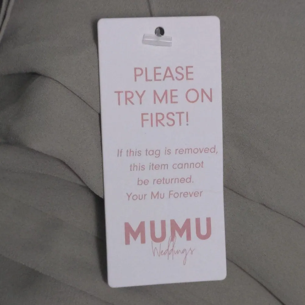 Show Me Your Mumu Slip Dress XL Sage Green Lauren Tie Back Maxi Scoop Neck New - Image 12